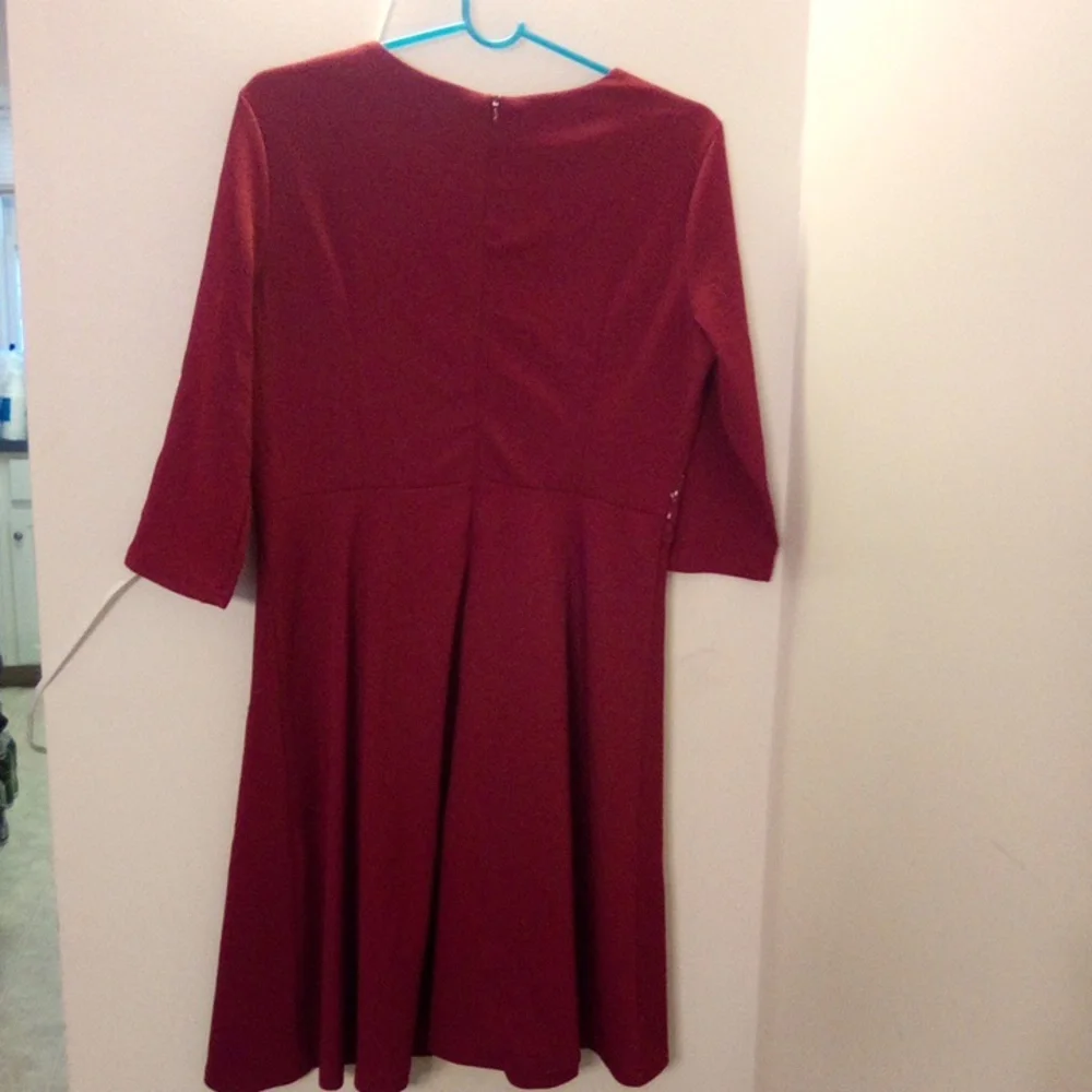 HOMEYEE DRESS  NEW SIZE 2XL BURGUNDY - Picture 9 of 10